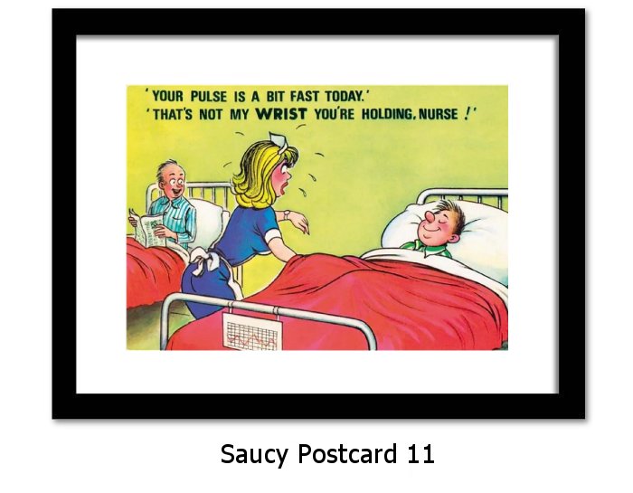 Saucy Postcard Framed Print